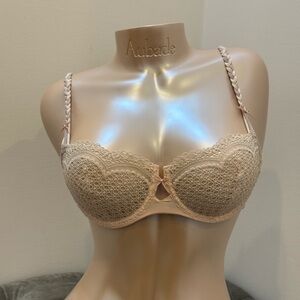 Marie Jo Fine Lace Bra - Cream and Pink